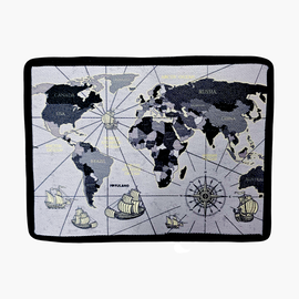 PORTAPASAPORTE / PORTADOCUMENTOS - MAPA GRIS